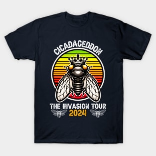 Cicadageddon Invasion Tour 2024 Funny Cicada Event T-Shirt